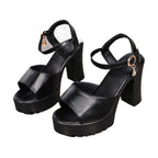 Damen Glamouröse Plateau-Sandalen mit elegantem Riemen R&B