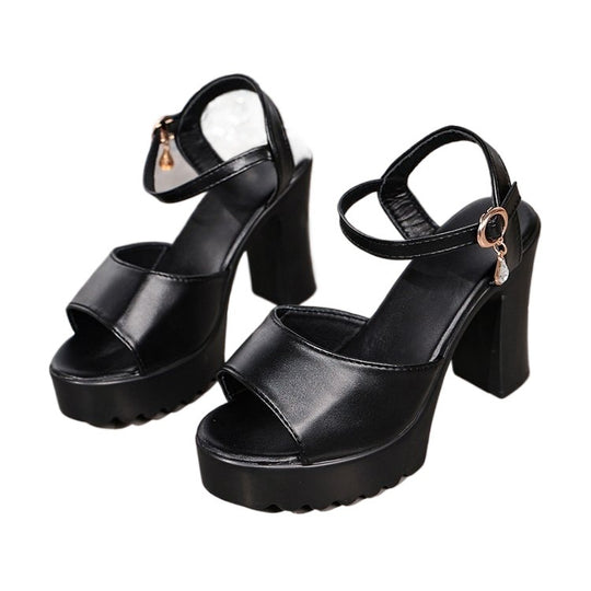 Damen Glamouröse Plateau-Sandalen mit elegantem Riemen R&B