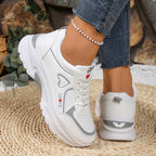 Damen sportive Sneakers mit trendiger Herz-Applikation R&B