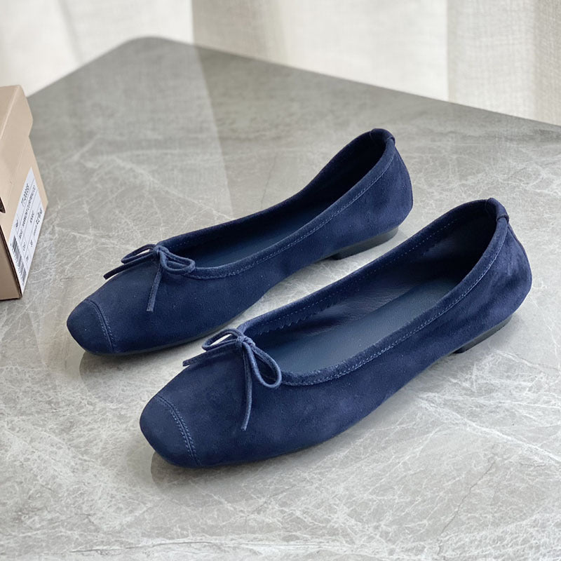 Damen Flache Ballerinas mit zierlichem Schleifenakzent R&B