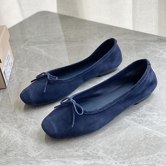 Damen Flache Ballerinas mit zierlichem Schleifenakzent R&B