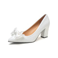 Damen High Heel Pumps mit dekorativer Schleifenapplikation