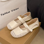 Damen Ballerinas mit modischem Riemchen und elegantem Flechtdetail R&B