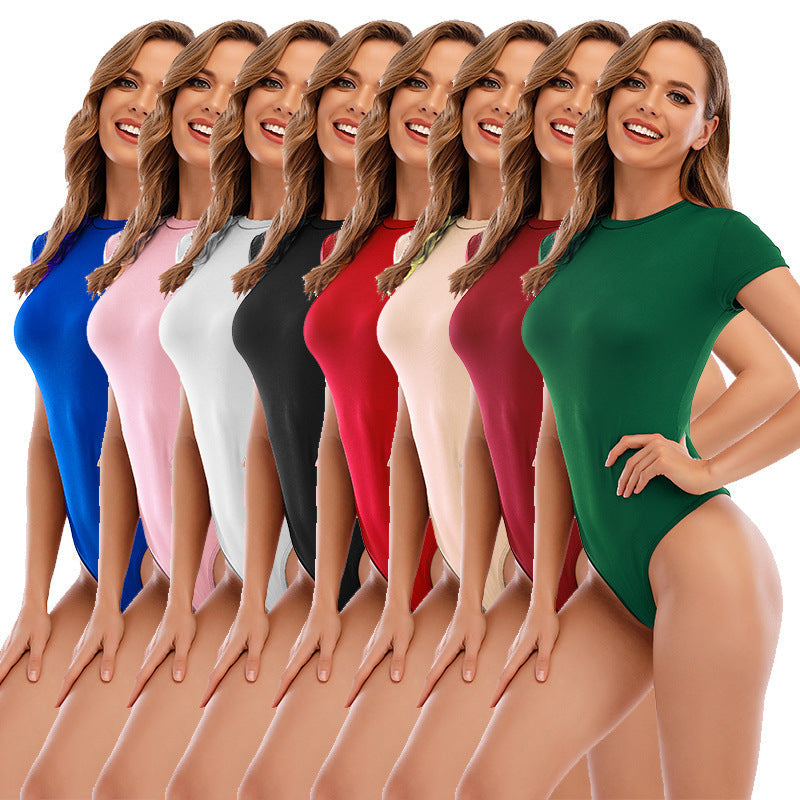 Damen Body mit kurzem Arm und figurbetontem Schnitt R&B
