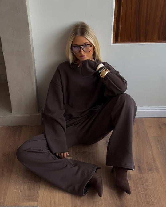 Damen Sweatshirt und Jogginghose Set R&B