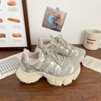 Damen Sportliche Lauf-Sneaker mit atmungsaktiver Netz-Oberfläche und dämpfender Sohle R&B