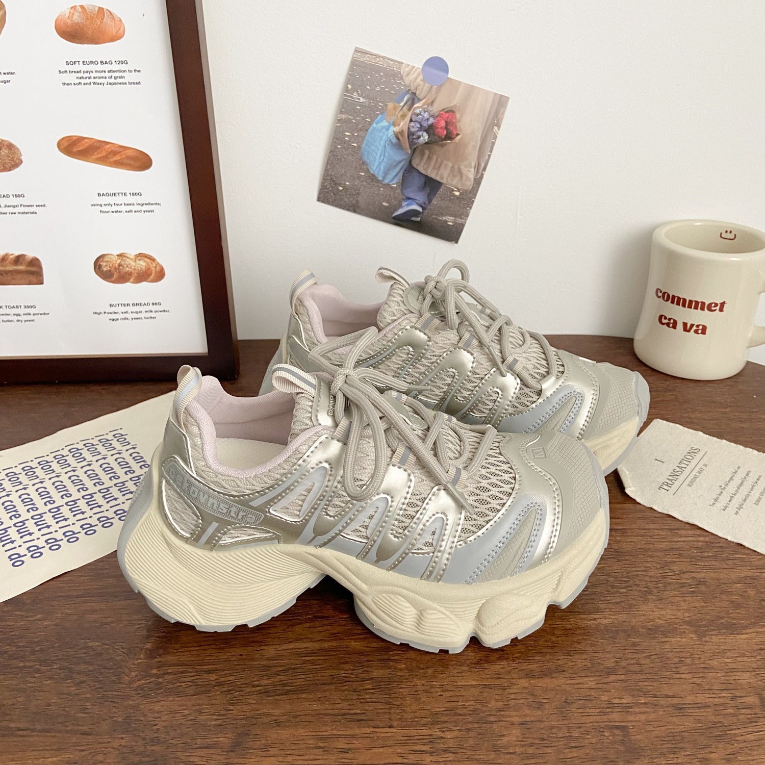 Damen Sportliche Lauf-Sneaker mit atmungsaktiver Netz-Oberfläche und dämpfender Sohle R&B