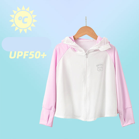 Jungen funktionale UV-Schutzjacke mit Kapuze R&B