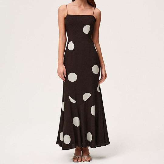 Damen Maxikleid mit elegantem Polka-Dot-Muster R&B