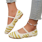 Damen bequeme Ballerinas mit elastischem Riemen EB