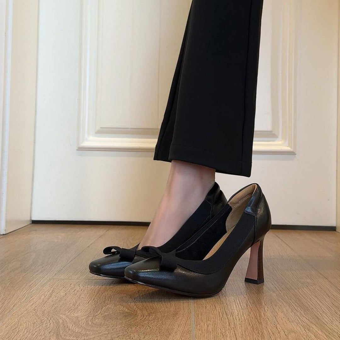 Damen elegante Pumps mit femininem Schleifendetail R&B