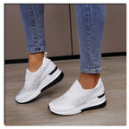 Damen Sportliche Sneakers mit funkelnden Strassdetails R&B