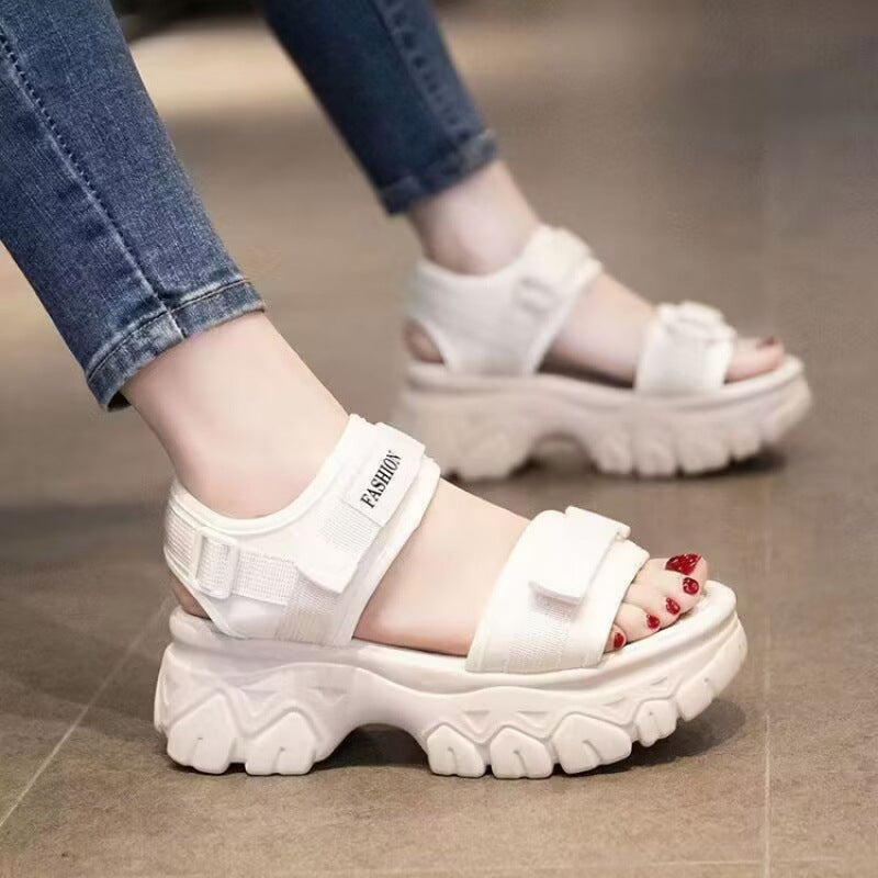 Damen Trendige Chunky Sandalen mit verstellbaren Riemen R&B