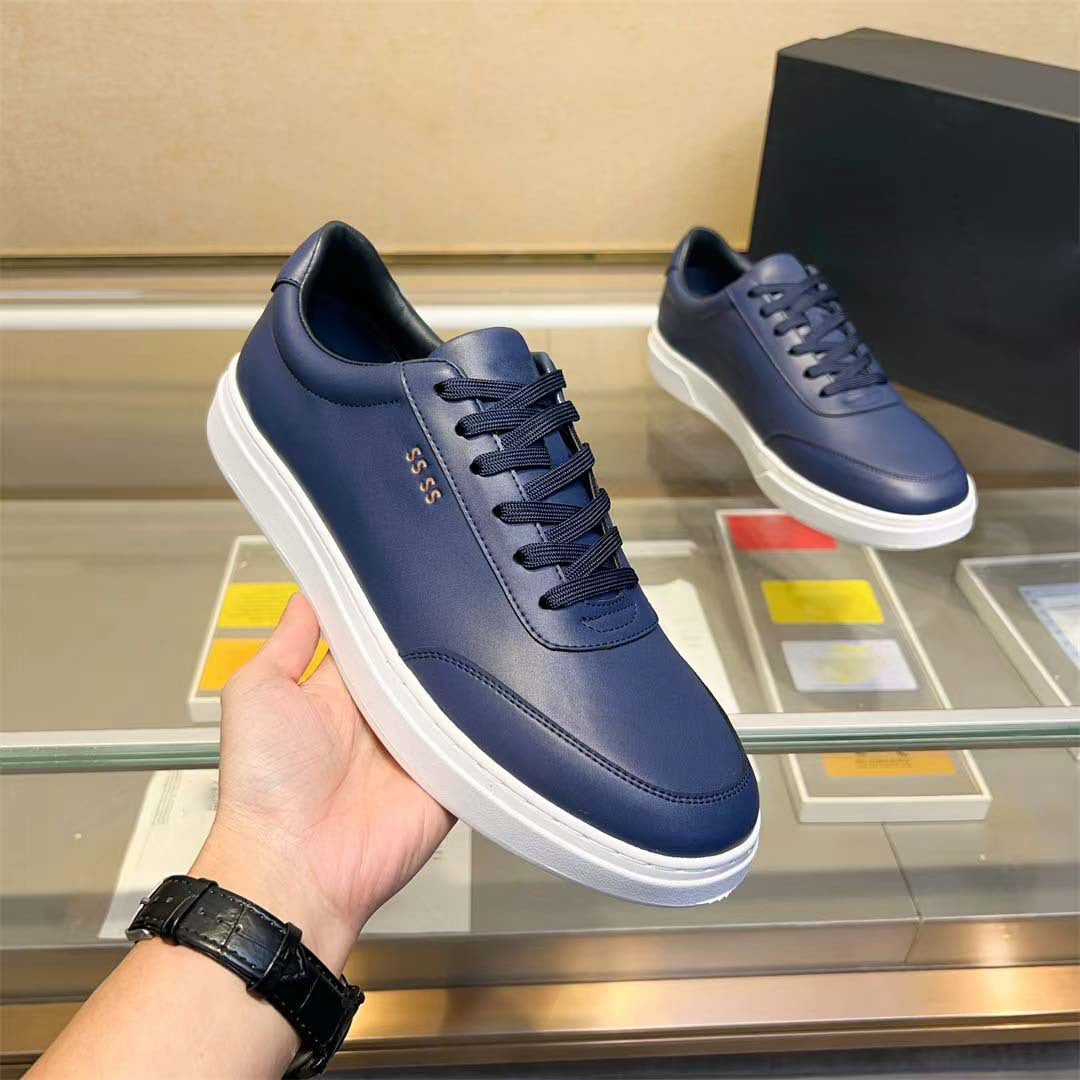 Damen modische Sneakers aus hochwertigem Leder mit komfortablem perforiertem Design R&B