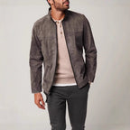 Herren elegante jacke im minimalistischen Design mit hohem Kragen