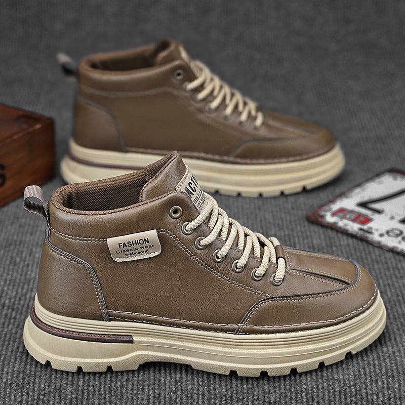Damen Hochwertige Leder Sneakers mit modischem Design und dämpfender Sohle