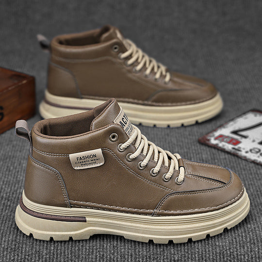 Damen Hochwertige Leder Sneakers mit modischem Design und dämpfender Sohle R&B
