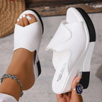 Damen Wedge-Pantoletten mit offener Zehenpartie R&B