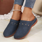 Damen Clogs mit floralem Muster und dekorativen Akzenten R&B