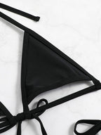 Damen Triangel-Bikini mit raffiniertem Schnürdesign