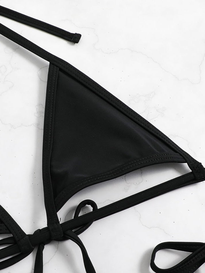 Damen Triangel-Bikini mit raffiniertem Schnürdesign