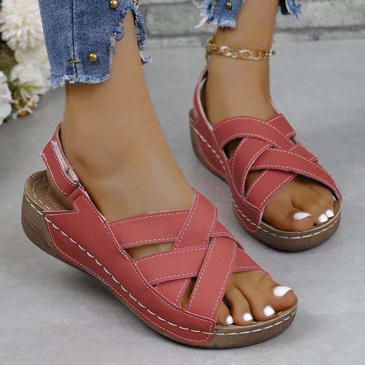 Damen Komfortable Sandalen mit gekreuzten Riemen R&B
