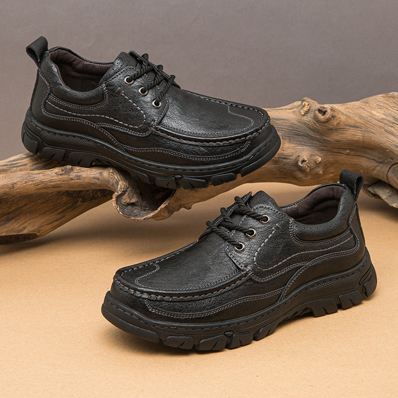 Herren Komfortable Lederschuhe mit rutschfester Sohle R&B
