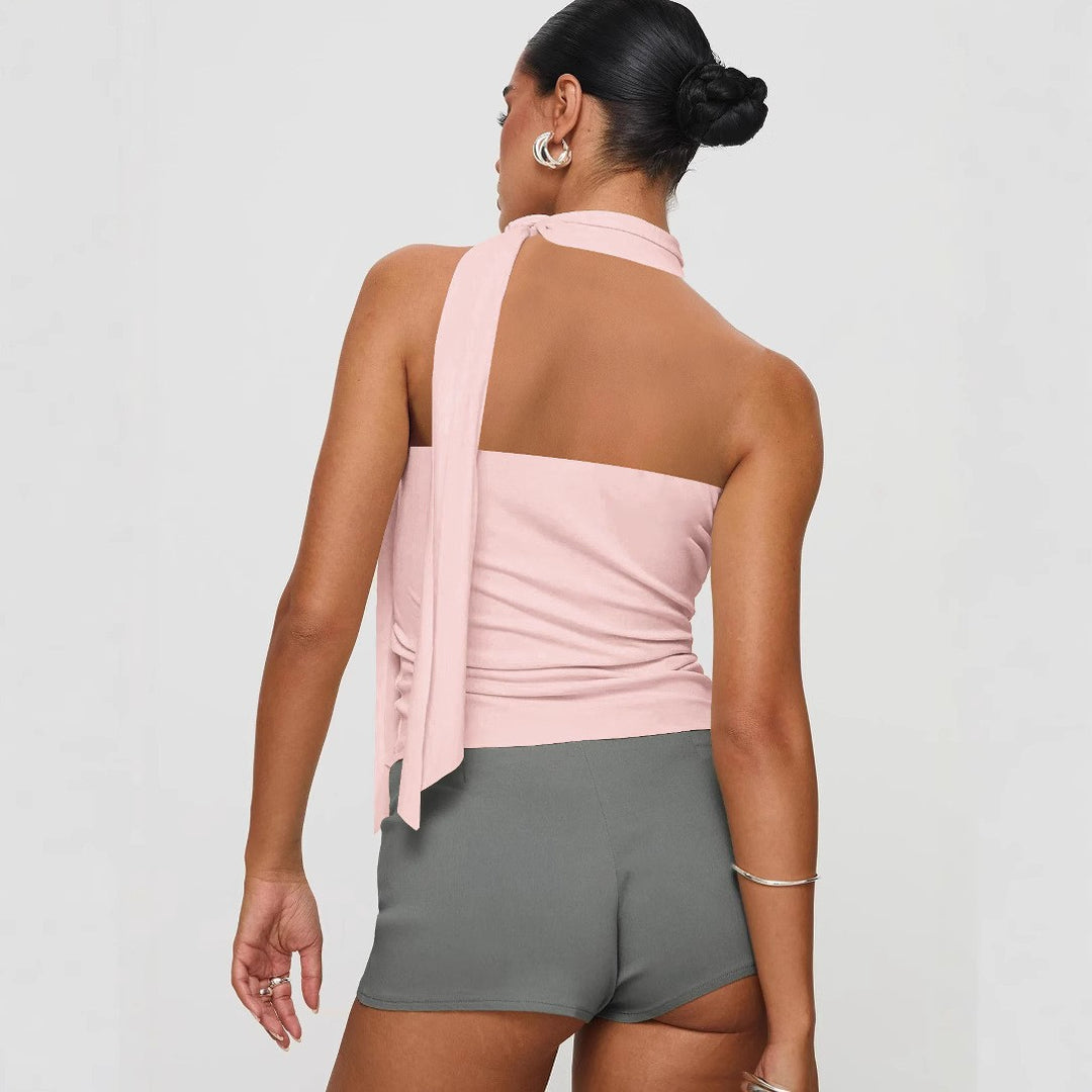 Damen elegantes Top mit femininer Schleifenoptik R&B