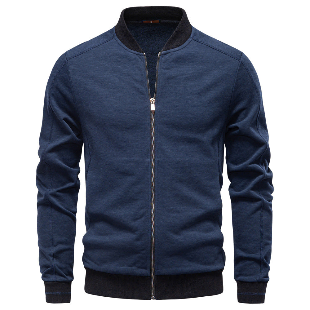 Herren Sportjacke mit modischem Stehkragen und elastischem Bund R&B