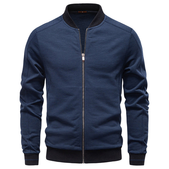 Herren Sportjacke mit modischem Stehkragen und elastischem Bund R&B