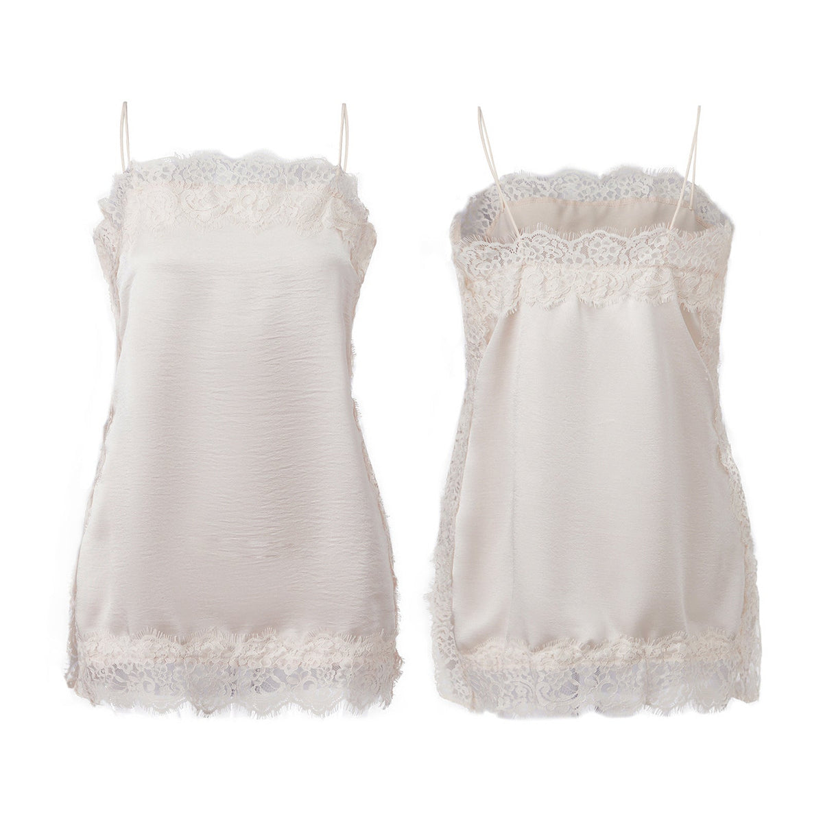 Damen Spitzentop mit zartem Saum R&B