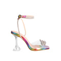Damen Sandaletten mit transparentem Design und funkelndem Schmuckdetail R&B