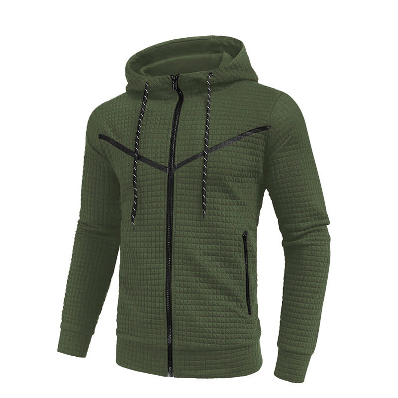 Herren stylische Jacke mit strukturiertem Design und praktischem Reißverschluss R&B