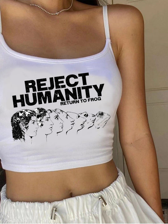 Damen Bandeau-Oberteil mit kreativem Grafikdruck R&B