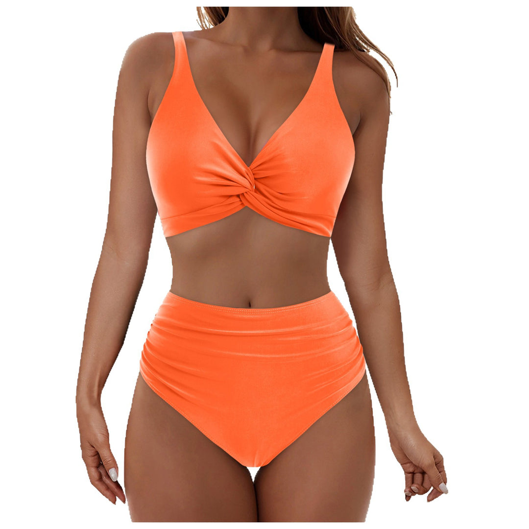 Damen Hochtailliertes Bikini-Set mit Wickel-Oberteil R&B