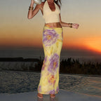 Damen Maxikleid mit floralem Design und verstellbarem Halterträger R&B