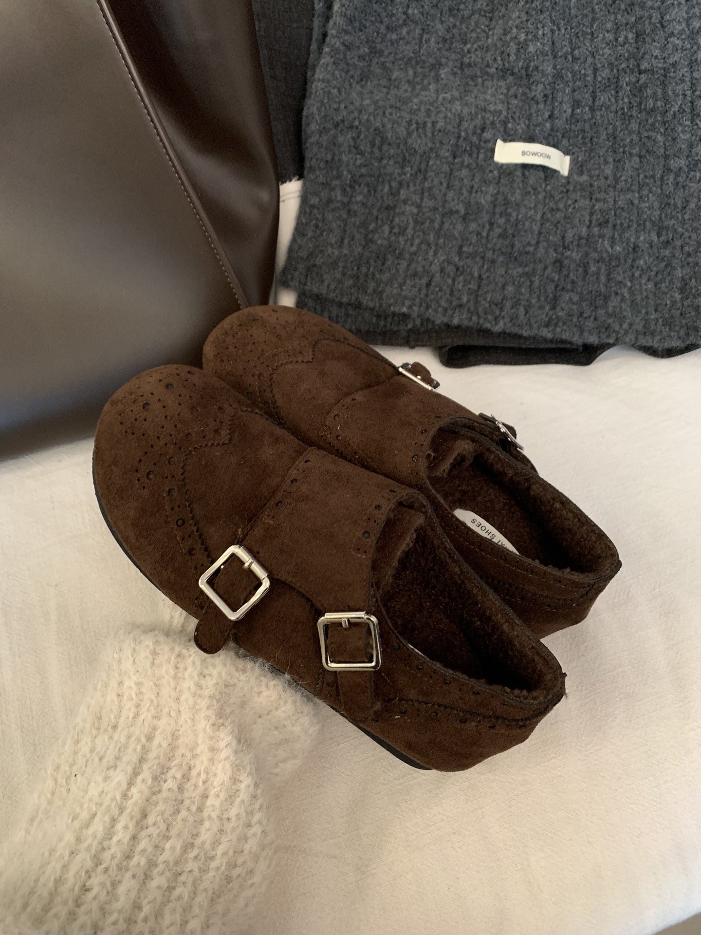 Damen Mokassins mit doppeltem Riemen und softer Innensohle R&B
