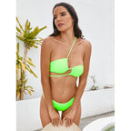 Damen Triangel-Bikini mit asymmetrischem Schnitt und raffiniertem Detail R&B