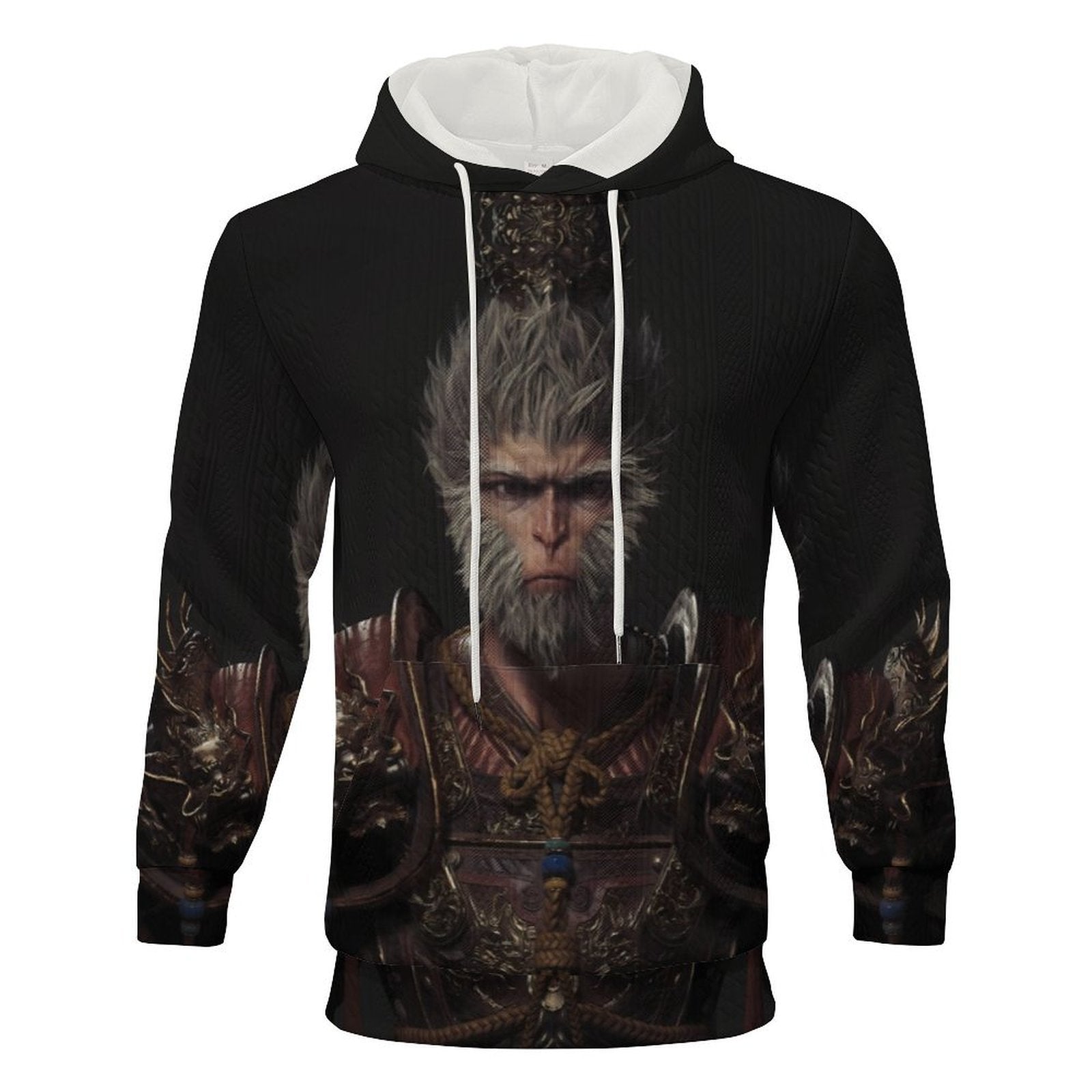 Herren Kapuzenpullover mit auffälligem Tiermotiv und praktischem Design R&B