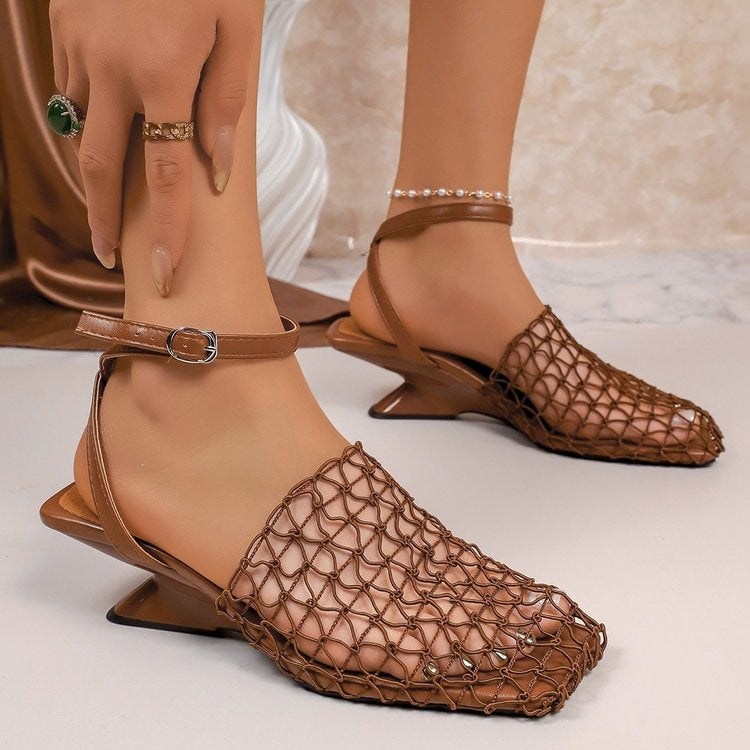 Damen geflochtene Sling-Sandalen R&B