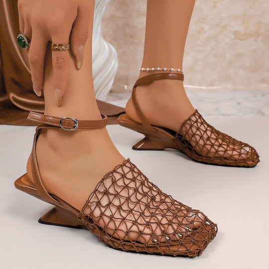 Damen geflochtene Sling-Sandalen R&B