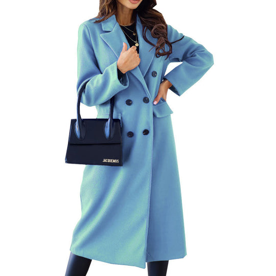 Damen Elegante und modische Wollmantel R&B