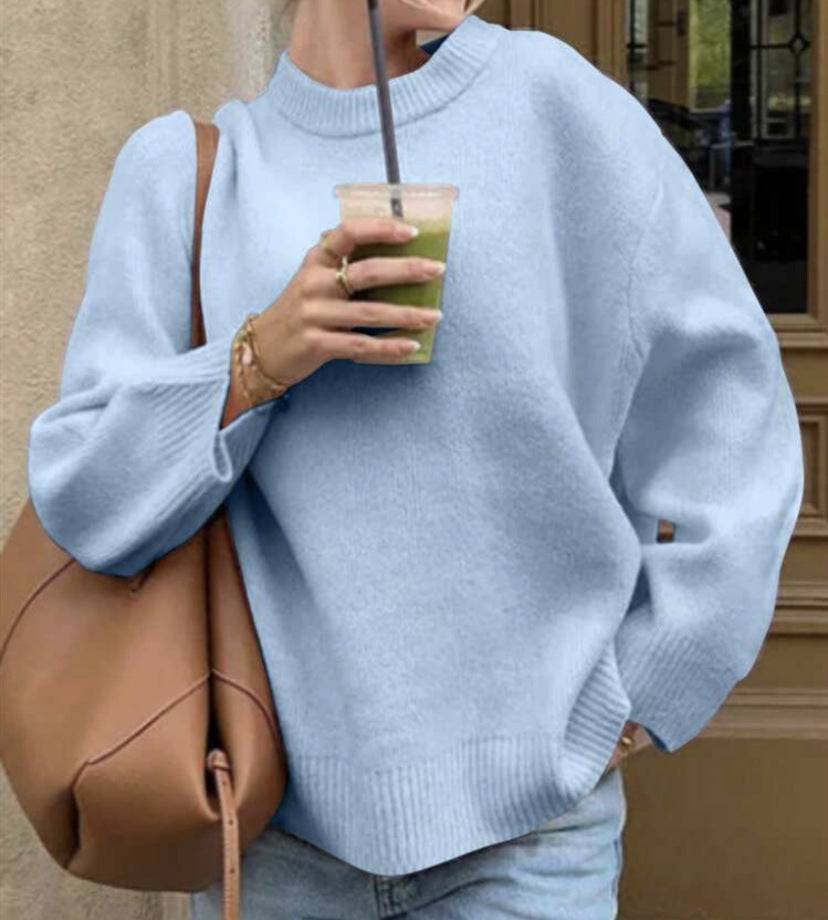 Damen Pullover mit lässigem Schnitt und voluminösen Ärmeln R&B