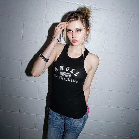 Damen Sportliches Muskelshirt mit grafischem Print R&B