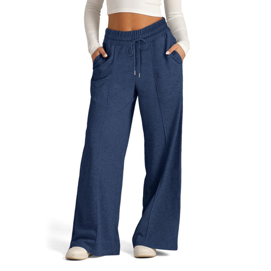 Damen Weitgeschnittene Freizeithose mit elastischem Bund und praktischen Taschen R&B