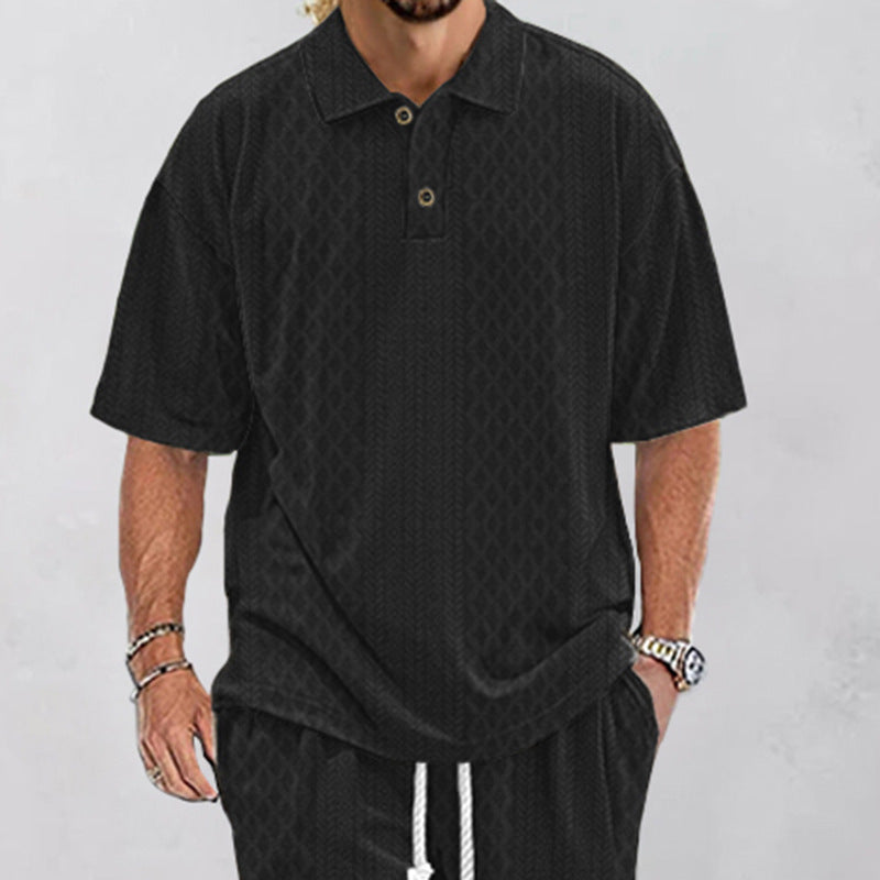 Herren Polohemd mit strukturiertem Design und bequemer Passform R&B