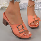 Damen Elegante und bequeme Plateau-Sandalen mit dekorativem Schnallenverschluss R&B