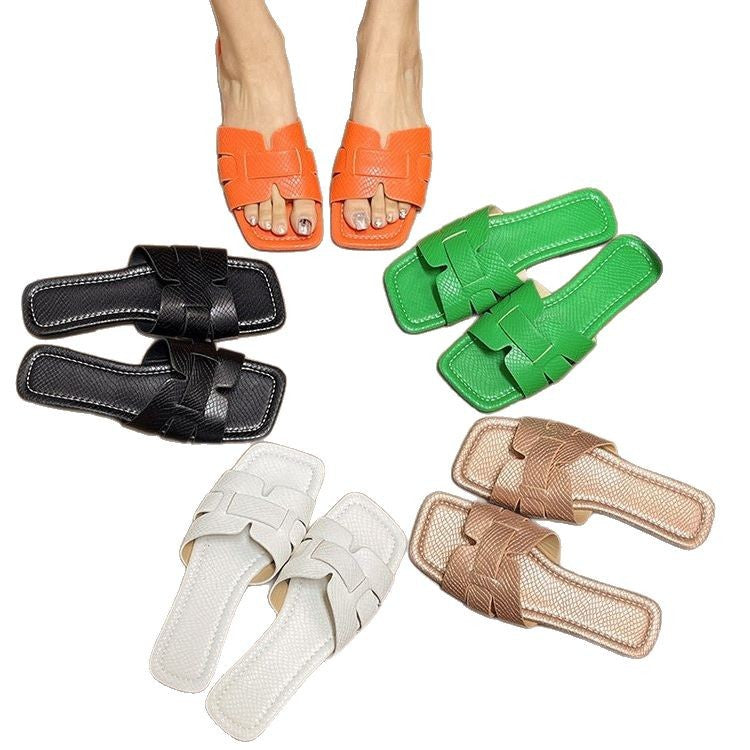 Damen modische Slides mit anpassbarem Riemendesign R&B