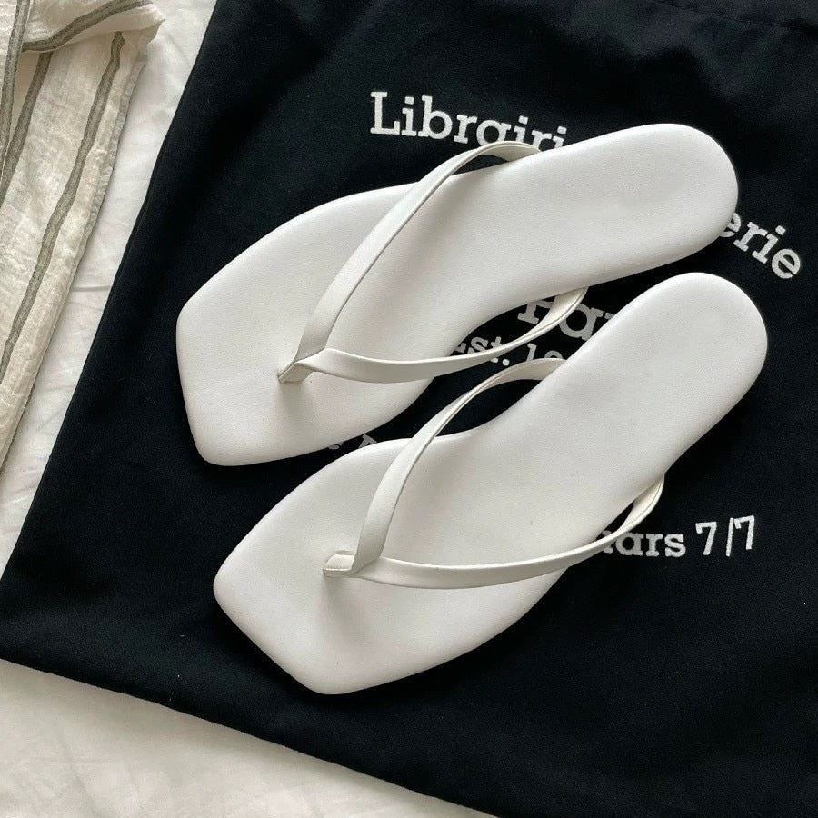 Damen Flip-Flops mit glamourösem Metallic-Riemendesign und komfortabler Innensohle EB