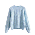Damen Grobstrickpullover mit innovativem Wellenmuster R&B